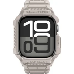 ETUI SPIGEN APPLE WATCH 10 / 11 (46 MM) RUGGED ARMOR ”PRO” V2 DUNE BEIGE