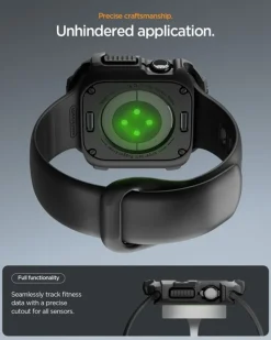 ETUI SPIGEN APPLE WATCH 11 46MM RUGGED ARMOR 2 MATTE BLACK