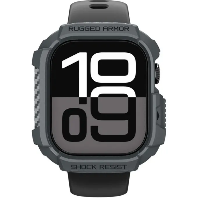 ETUI SPIGEN APPLE WATCH 11 46MM RUGGED ARMOR 2 DARK GRAY