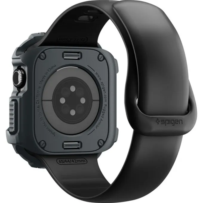 ETUI SPIGEN APPLE WATCH 11 46MM RUGGED ARMOR 2 DARK GRAY