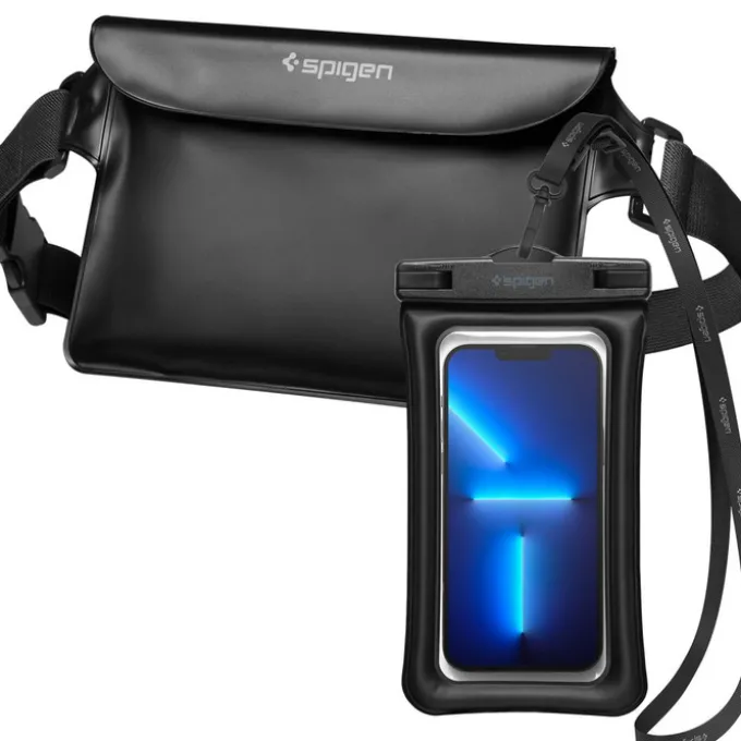 Etui Spigen A621 Universal Waterproof Case & Waist Bag Black