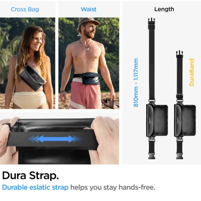 Etui Spigen A621 Universal Waterproof Case & Waist Bag Black