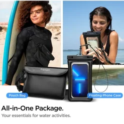 Etui Spigen A621 Universal Waterproof Case & Waist Bag Black
