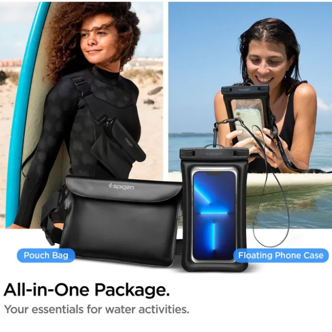 Etui Spigen A621 Universal Waterproof Case & Waist Bag Black