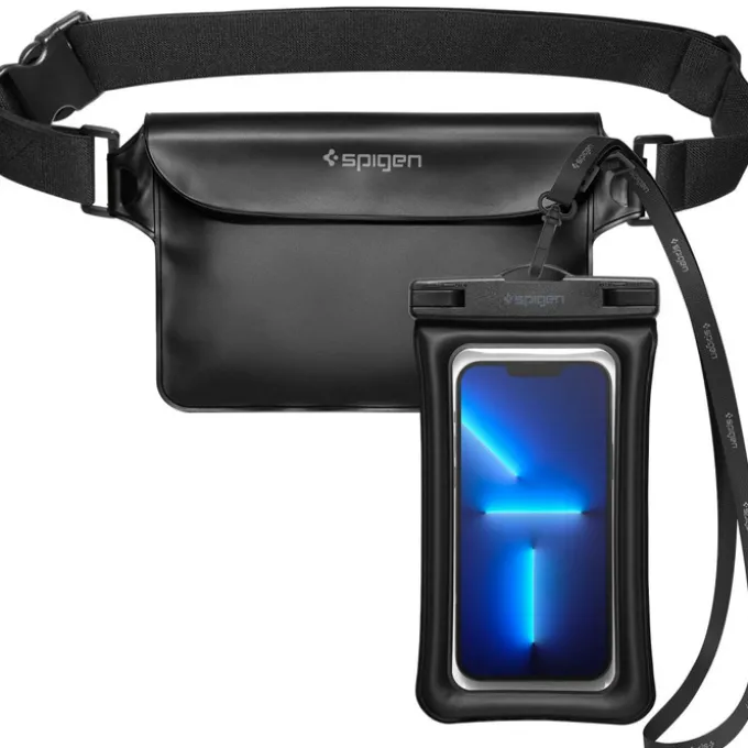 Etui Spigen A621 Universal Waterproof Case & Waist Bag Black