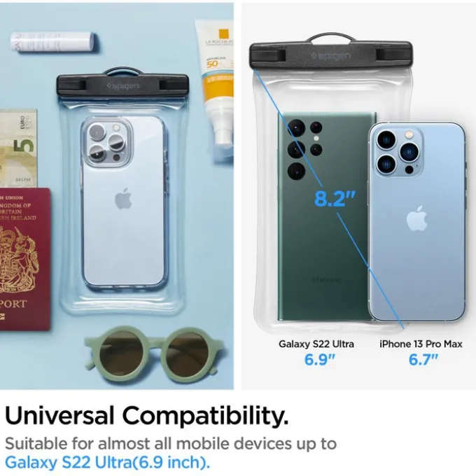Etui Spigen A610 Universal Waterproof Float Case Crystal Clear