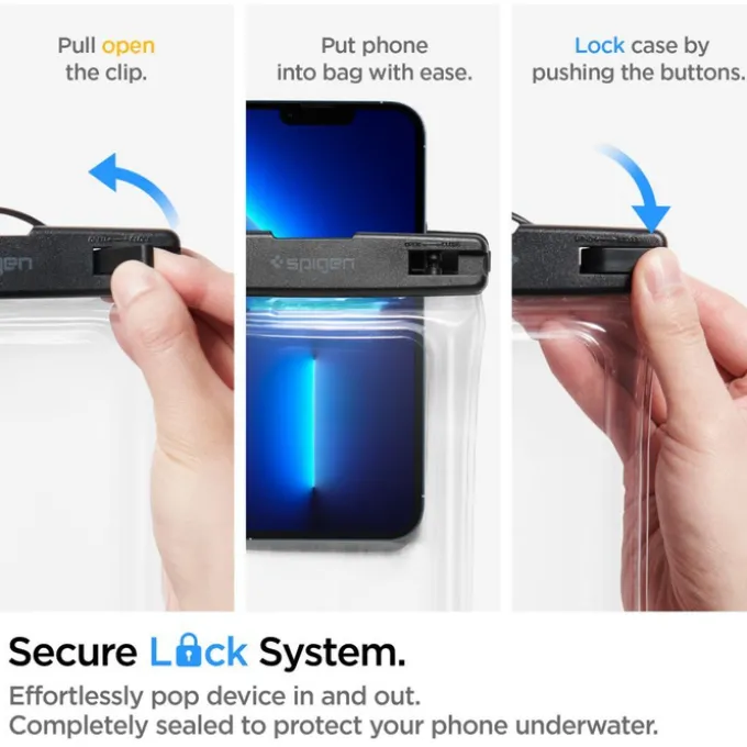 Etui Spigen A610 Universal Waterproof Float Case Crystal Clear