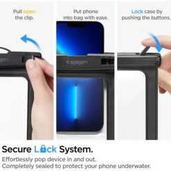 Etui Spigen A601 Universal Waterproof Case 2-pack Black