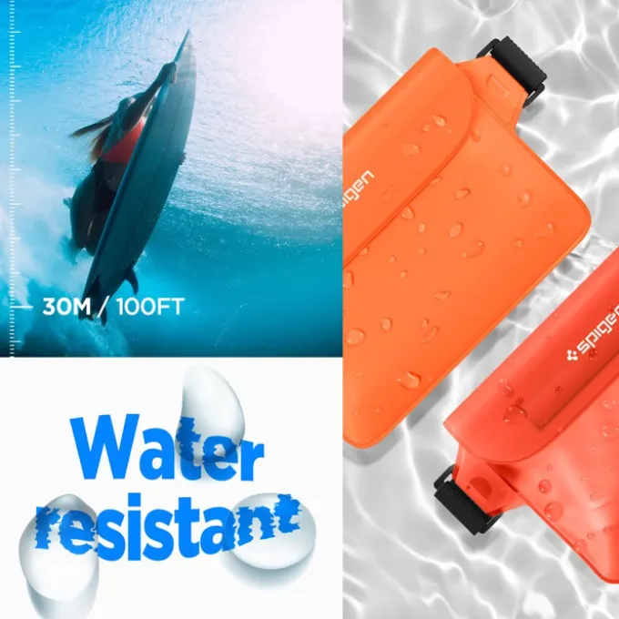Etui Spigen A620 Universal Waterproof Waist Bag 2-pack Sunset Orange Case
