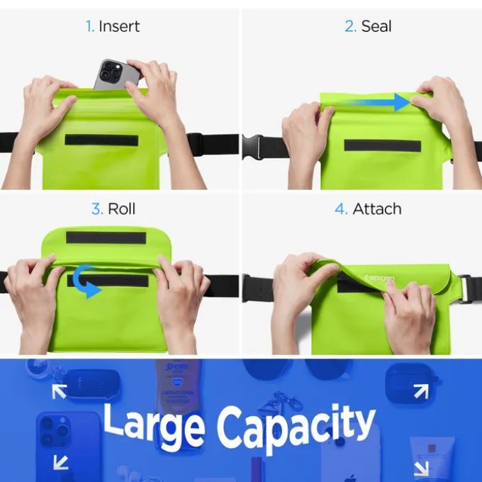 Etui Spigen A620 Universal Waterproof Waist Bag 2-pack Cactus Green Case