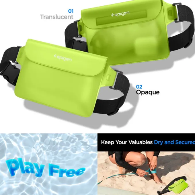 Etui Spigen A620 Universal Waterproof Waist Bag 2-pack Cactus Green Case