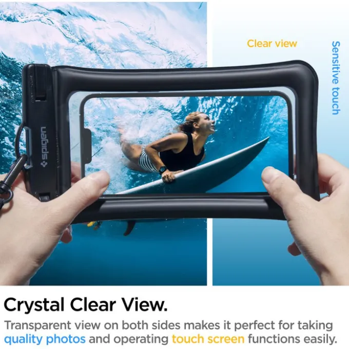 Etui Spigen A610 Wodoodporne Uniwersalne WATERPROOF FLOAT CASE 2-PACK BLACK