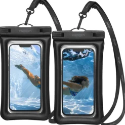 Etui Spigen A610 Wodoodporne Uniwersalne WATERPROOF FLOAT CASE 2-PACK BLACK
