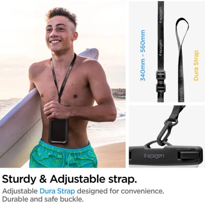 Etui Spigen A610 Wodoodporne Uniwersalne WATERPROOF FLOAT CASE 2-PACK BLACK