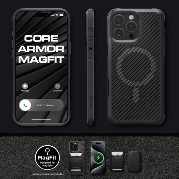ETUI SPIGEN CORE ARMOR MAG MAGSAFE IPHONE 16 PRO MATTE BLACK