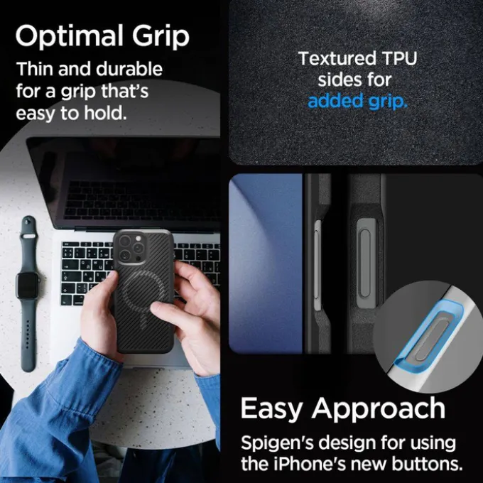 ETUI SPIGEN CORE ARMOR MAG MAGSAFE IPHONE 16 PRO MATTE BLACK