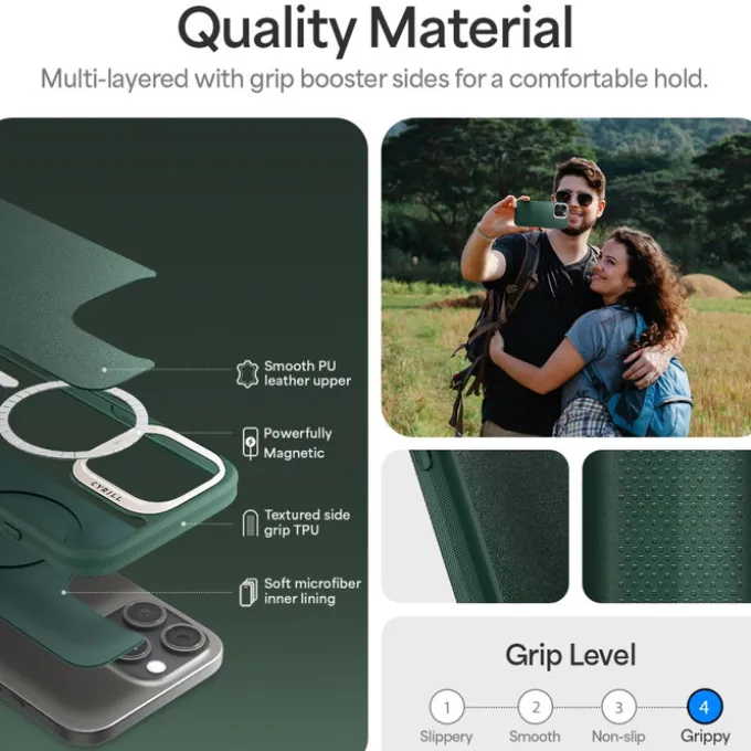 ETUI SPIGEN CYRILL KAJUK MAG MAGSAFE IPHONE 16 PRO MAX FOREST GREEN