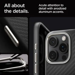 ETUI SPIGEN ENZO ARAMID MAG MAGSAFE IPHONE 16 PRO MAX BLACK/NATURAL