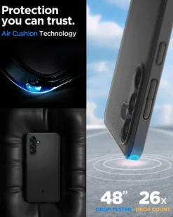 ETUI SPIGEN ESSENTIAL SANDBLAST SAMSUNG GALAXY M55 5G MATTE BLACK