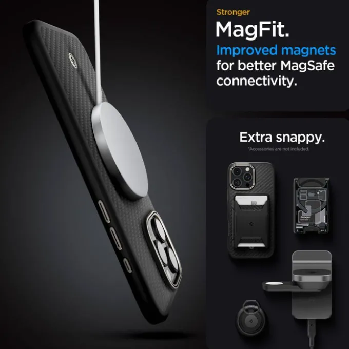 ETUI SPIGEN EZNO ARAMID MAG MAGSAFE IPHONE 16 PRO CZARNE
