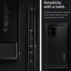 Etui SPIGEN Galaxy Note 20 Ultra Rugged Armor Matte Black Czarne Case
