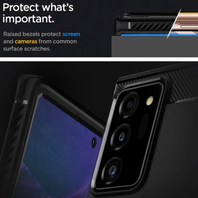 Etui SPIGEN Galaxy Note 20 Ultra Rugged Armor Matte Black Czarne Case
