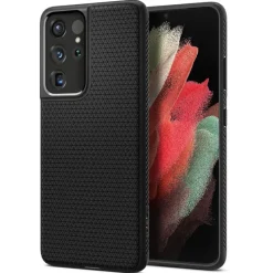 Etui SPIGEN Galaxy S21 Ultra Liquid Air Matte Black Czarne Case