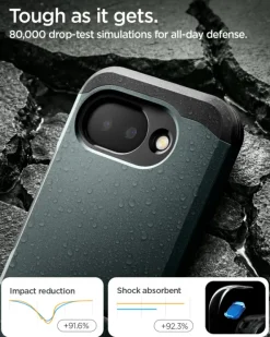 ETUI SPIGEN GOOGLE PIXEL 10A TOUGH ARMOR MAG MAGSAFE ABYSS GREEN