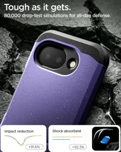 ETUI SPIGEN GOOGLE PIXEL 10A TOUGH ARMOR MAG MAGSAFE ASH VIOLET