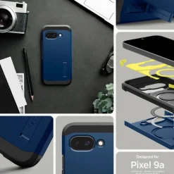 ETUI SPIGEN GOOGLE PIXEL 9A TOUGH ARMOR MAGSAFE NAVY BLUE