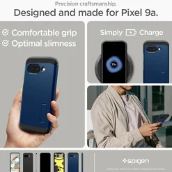 ETUI SPIGEN GOOGLE PIXEL 9A TOUGH ARMOR MAGSAFE NAVY BLUE