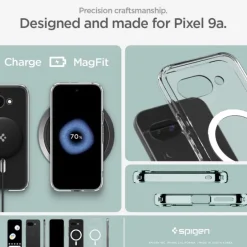 ETUI SPIGEN GOOGLE PIXEL 9A ULTRA HYBRID MAG MAGSAFE CLEAR/WHITE