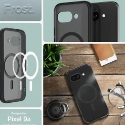 ETUI SPIGEN GOOGLE PIXEL 9A ULTRA HYBRID MAG MAGSAFE FROST BLACK