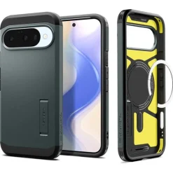ETUI SPIGEN GOOGLE PIXEL 10 / 10 PRO TOUGH ARMOR MAG MAGSAFE ABYSS GREEN