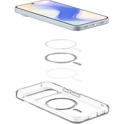 ETUI SPIGEN GOOGLE PIXEL 10 / 10 PRO ULTRA HYBRID MAG MAGSAFE CLEAR/WHITE