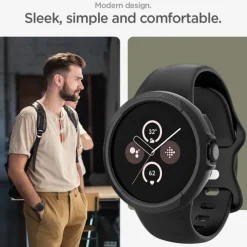 ETUI SPIGEN GOOGLE PIXEL WATCH 3 45MM LIQUID AIR MATTE BLACK