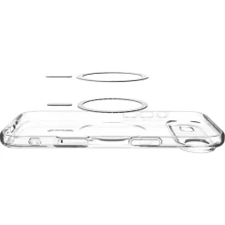 ETUI SPIGEN IPHONE 17 AIR ULTRA HYBRID MAG MAGSAFE CLEAR/GRAPHITE