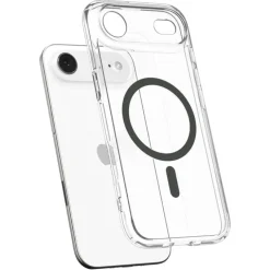 ETUI SPIGEN IPHONE 17 AIR ULTRA HYBRID MAG MAGSAFE CLEAR/GRAPHITE