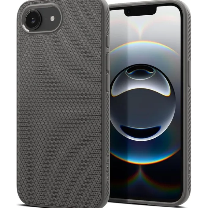 ETUI SPIGEN IPHONE 17E / 16E LIQUID AIR MARBLE GRAY