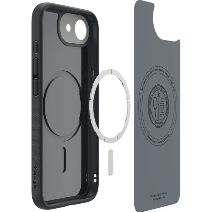 ETUI SPIGEN IPHONE 17E / 16E NANO POP MAG MAGSAFE BLACK SESAME