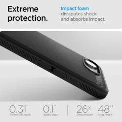 ETUI SPIGEN IPHONE 17E / 16E RUGGED ARMOR MAG MAGSAFE MATOWE CZARNE