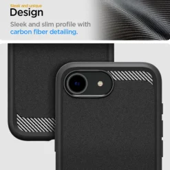 ETUI SPIGEN IPHONE 17E / 16E RUGGED ARMOR MAG MAGSAFE MATOWE CZARNE