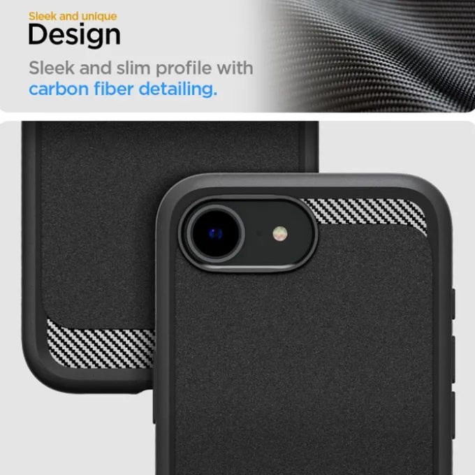 ETUI SPIGEN IPHONE 17E / 16E RUGGED ARMOR MAG MAGSAFE MATOWE CZARNE