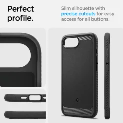 ETUI SPIGEN IPHONE 17E / 16E RUGGED ARMOR MAG MAGSAFE MATOWE CZARNE