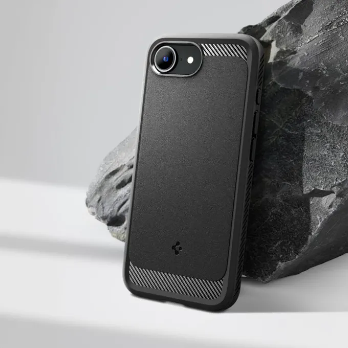 ETUI SPIGEN IPHONE 17E / 16E RUGGED ARMOR MAG MAGSAFE MATOWE CZARNE