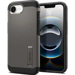 ETUI SPIGEN IPHONE 17E / 16E TOUGH ARMOR MAG MAGSAFE GUNMETAL