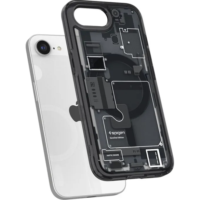 ETUI SPIGEN IPHONE 17E / 16E ULTRA HYBRID MAG MAGSAFE ZERO ONE CZARNE