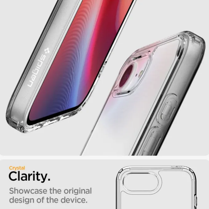 ETUI SPIGEN IPHONE 17E / 16E ULTRA HYBRID CRYSTAL CLEAR