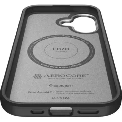 ETUI SPIGEN IPHONE 17 ENZO ARAMID ”T” MAG MAGSAFE BLACK/SILVER
