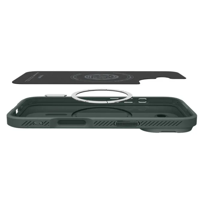 ETUI SPIGEN IPHONE 17 OPTIK ARMOR MAG MAGSAFE ABYSS GREEN
